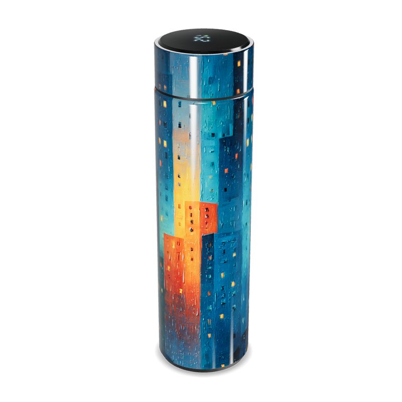 Garrafa Térmica Touch - Estampa Noturna Colorida