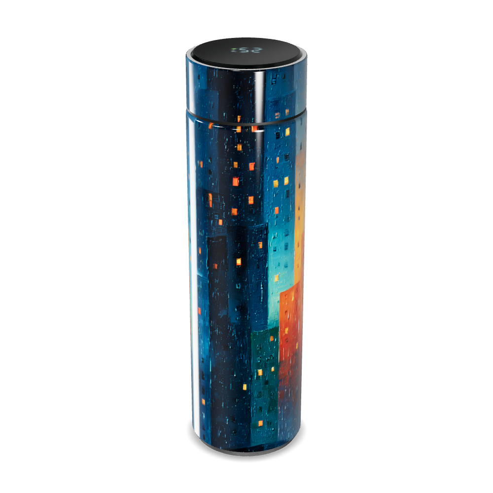 Garrafa Térmica Touch - Estampa Noturna Colorida