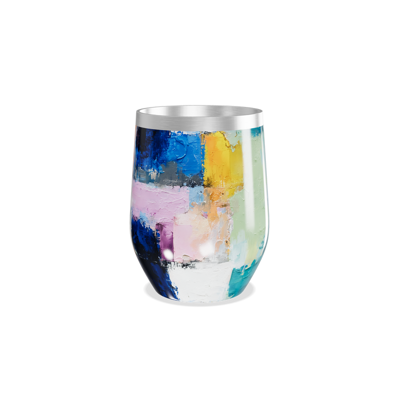 Copo Térmico Slim - Colorido Aço Inox Abstrato