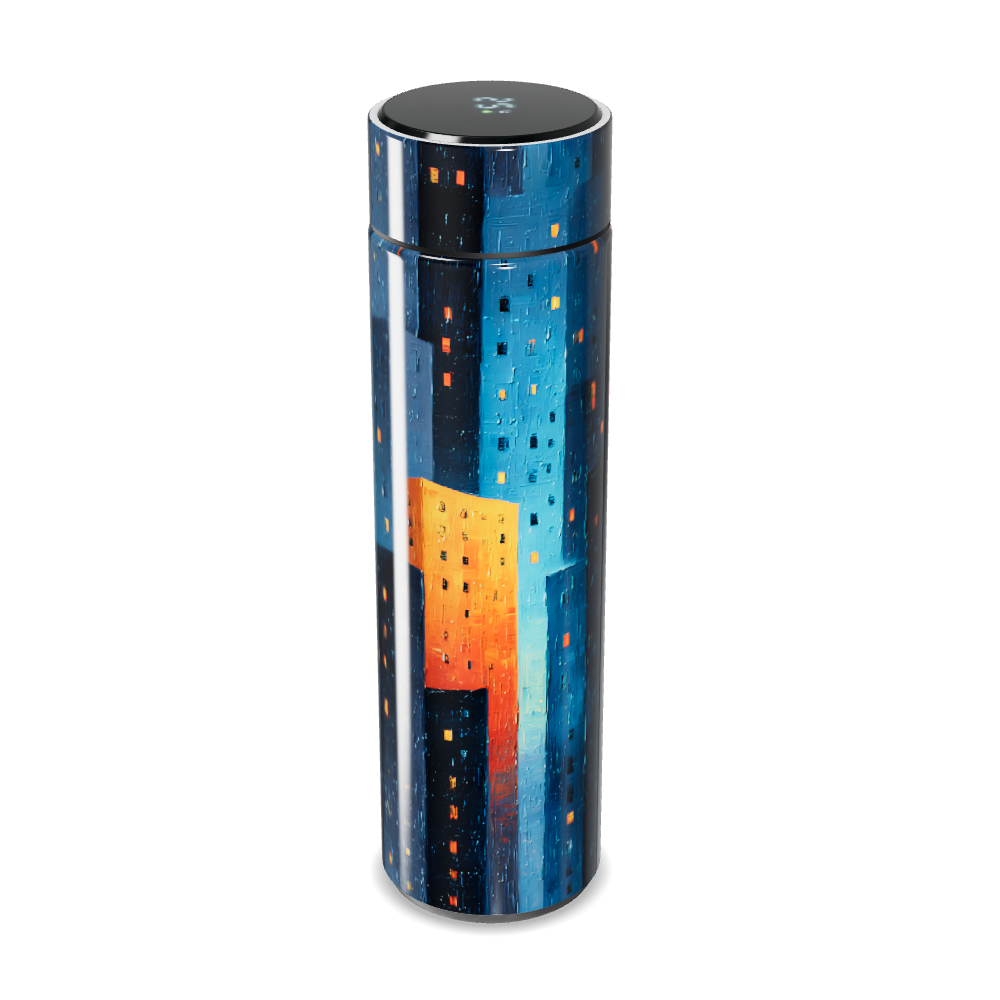 Garrafa Térmica Touch - Estampa Noturna Colorida