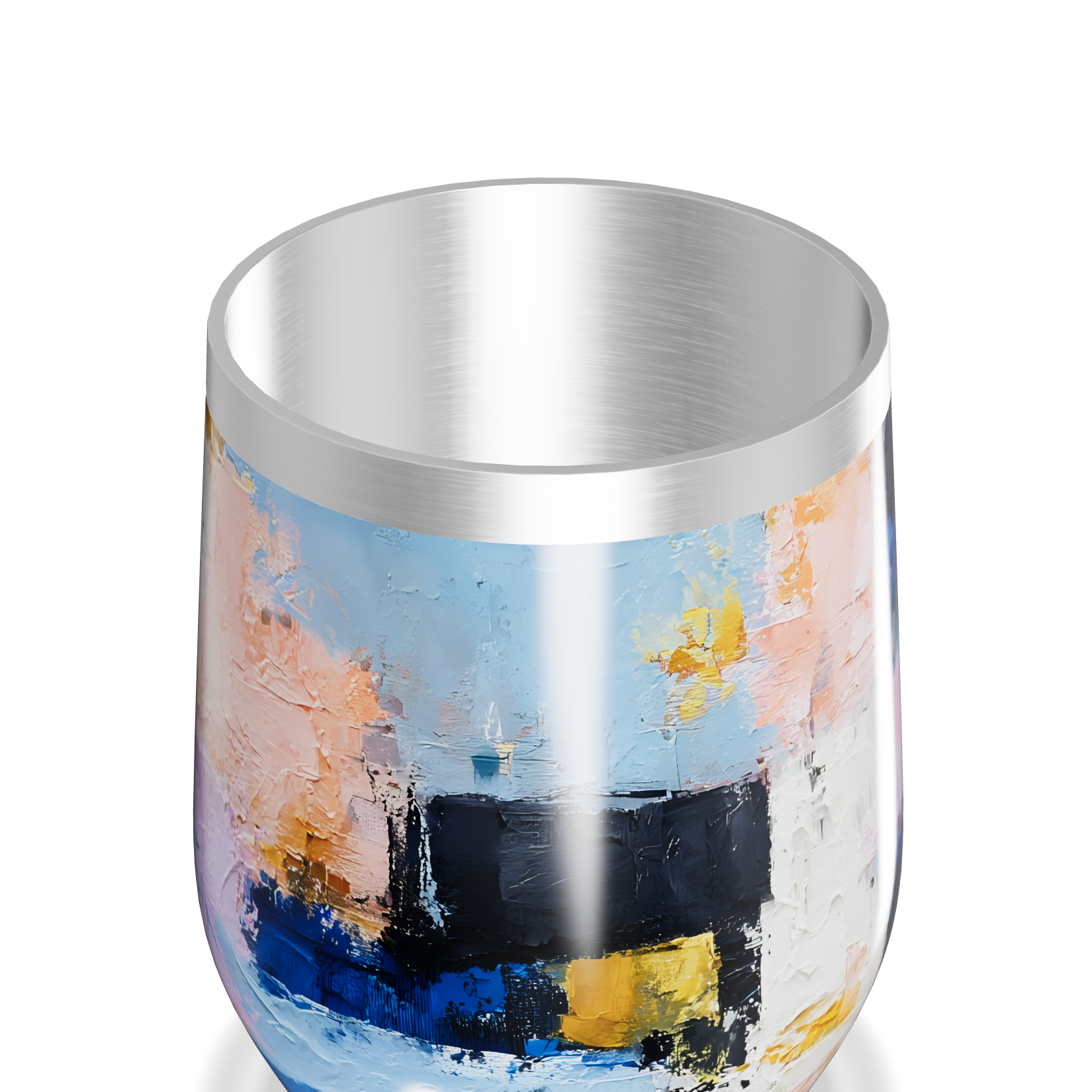 Copo Térmico Slim - Colorido Aço Inox Abstrato