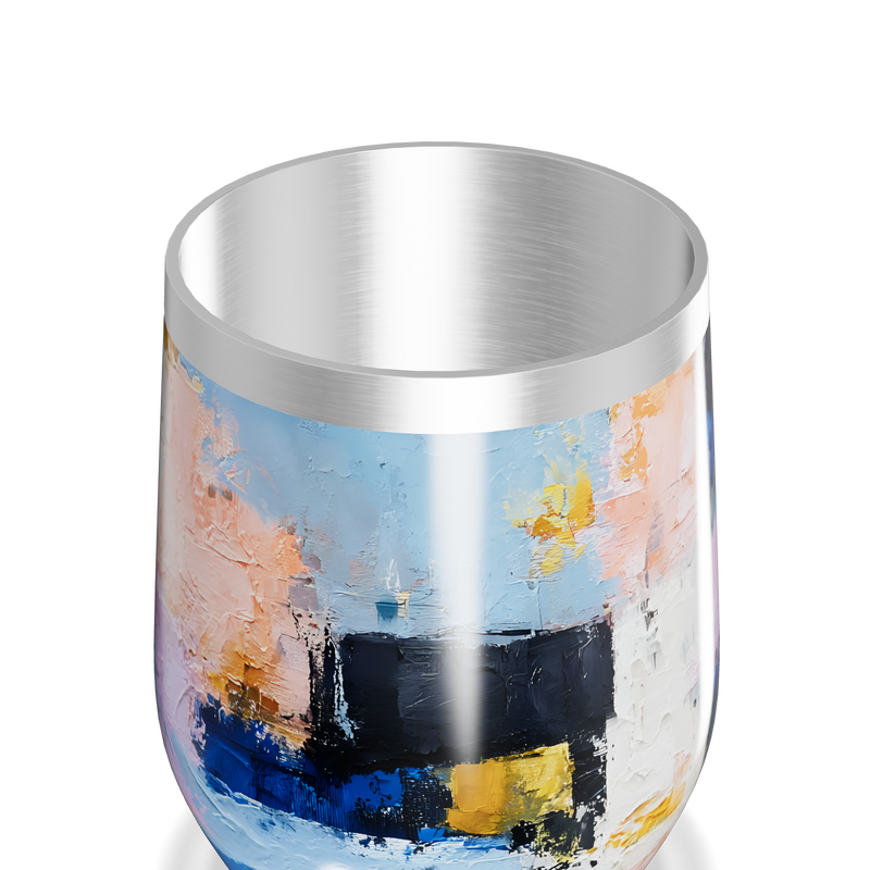 Copo Térmico Slim - Colorido Aço Inox Abstrato