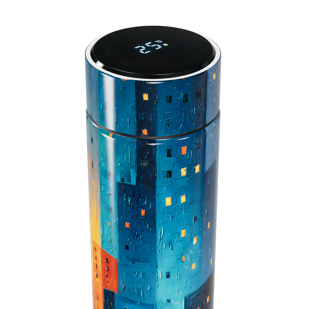 Garrafa Térmica Touch - Estampa Noturna Colorida