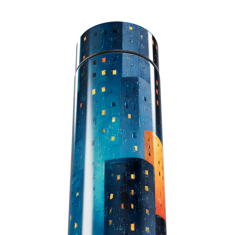 Garrafa Térmica Touch - Estampa Noturna Colorida