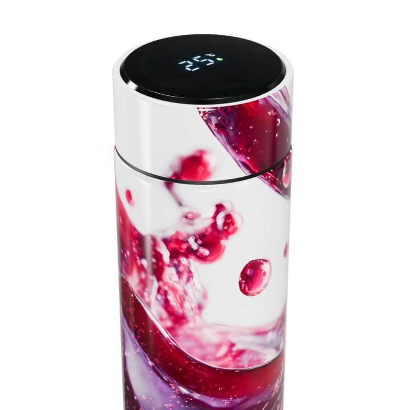 Garrafa Térmica Touch - Estampa Vinho Abstrata