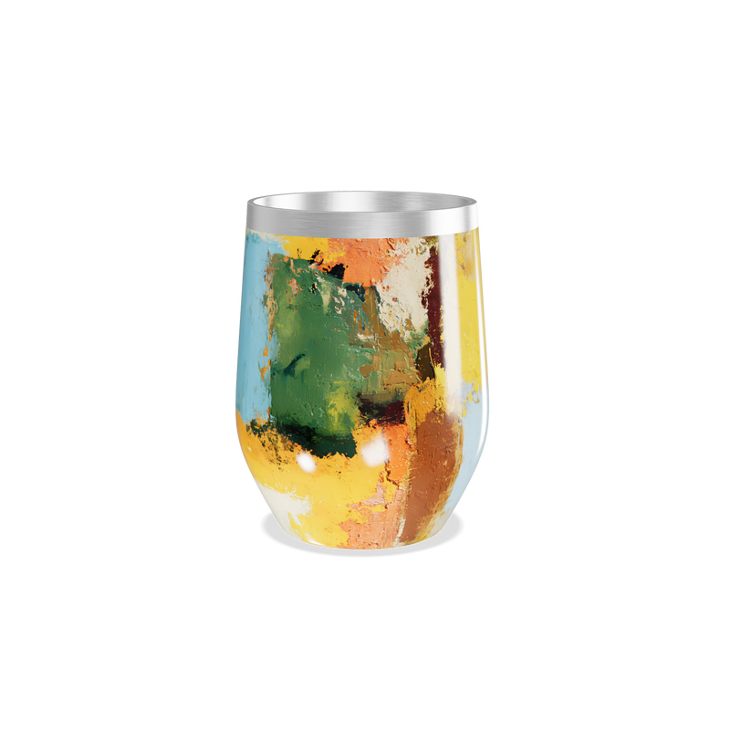 Copo Térmico Slim - Estampa Abstrata Colorida