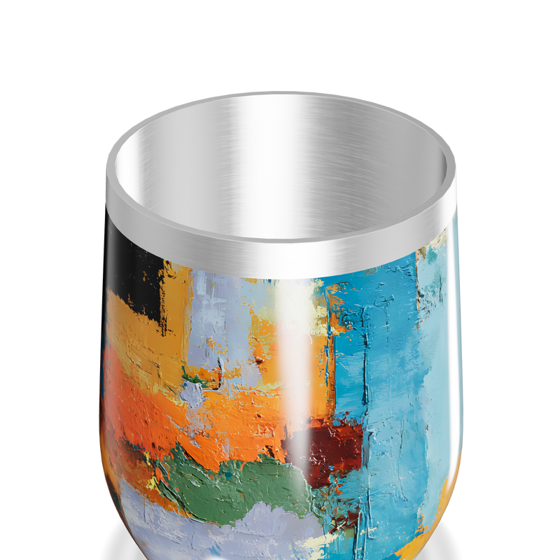 Copo Térmico Slim - Estampa Abstrata Colorida