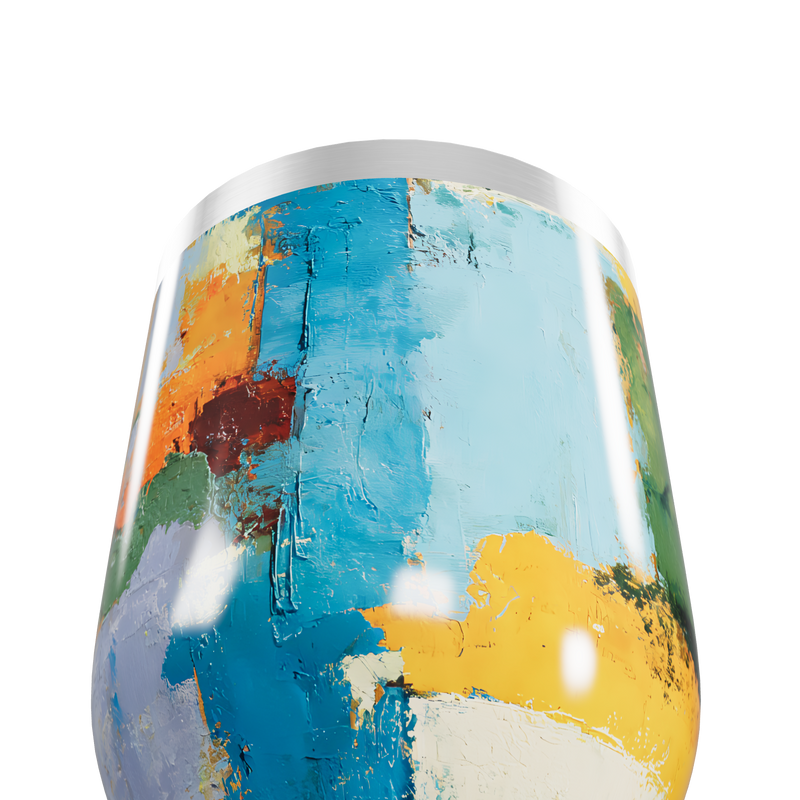 Copo Térmico Slim - Estampa Abstrata Colorida