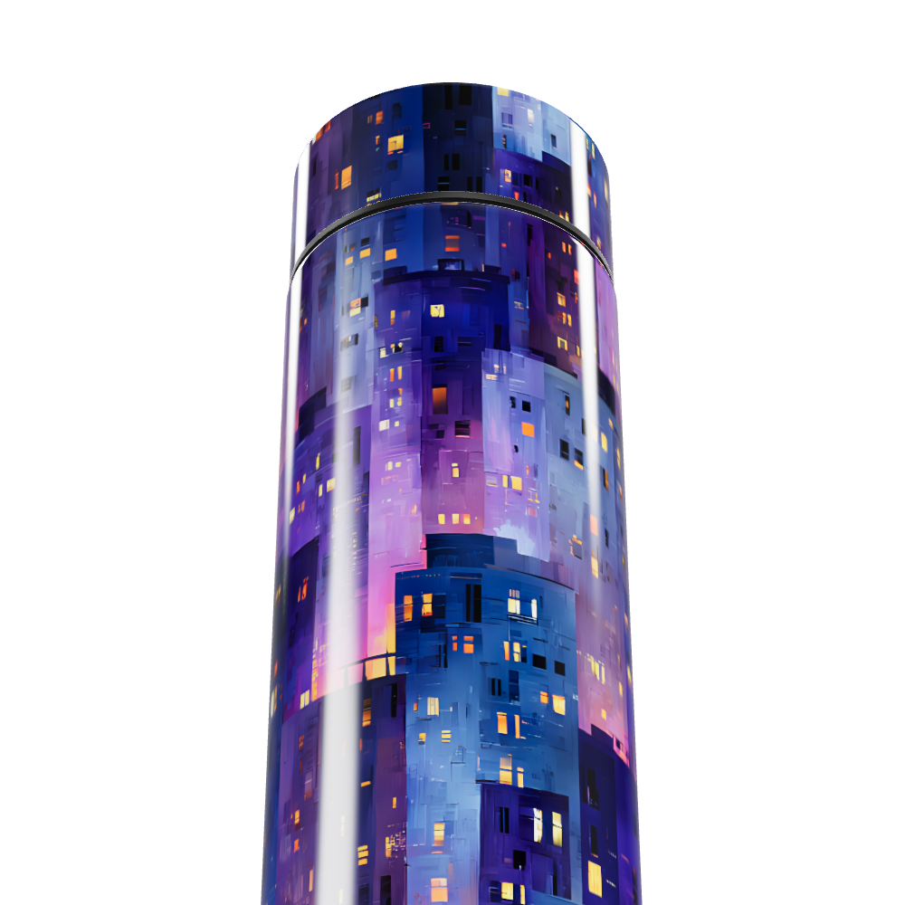 Garrafa Térmica Touch - Estampa Urbana Colorida