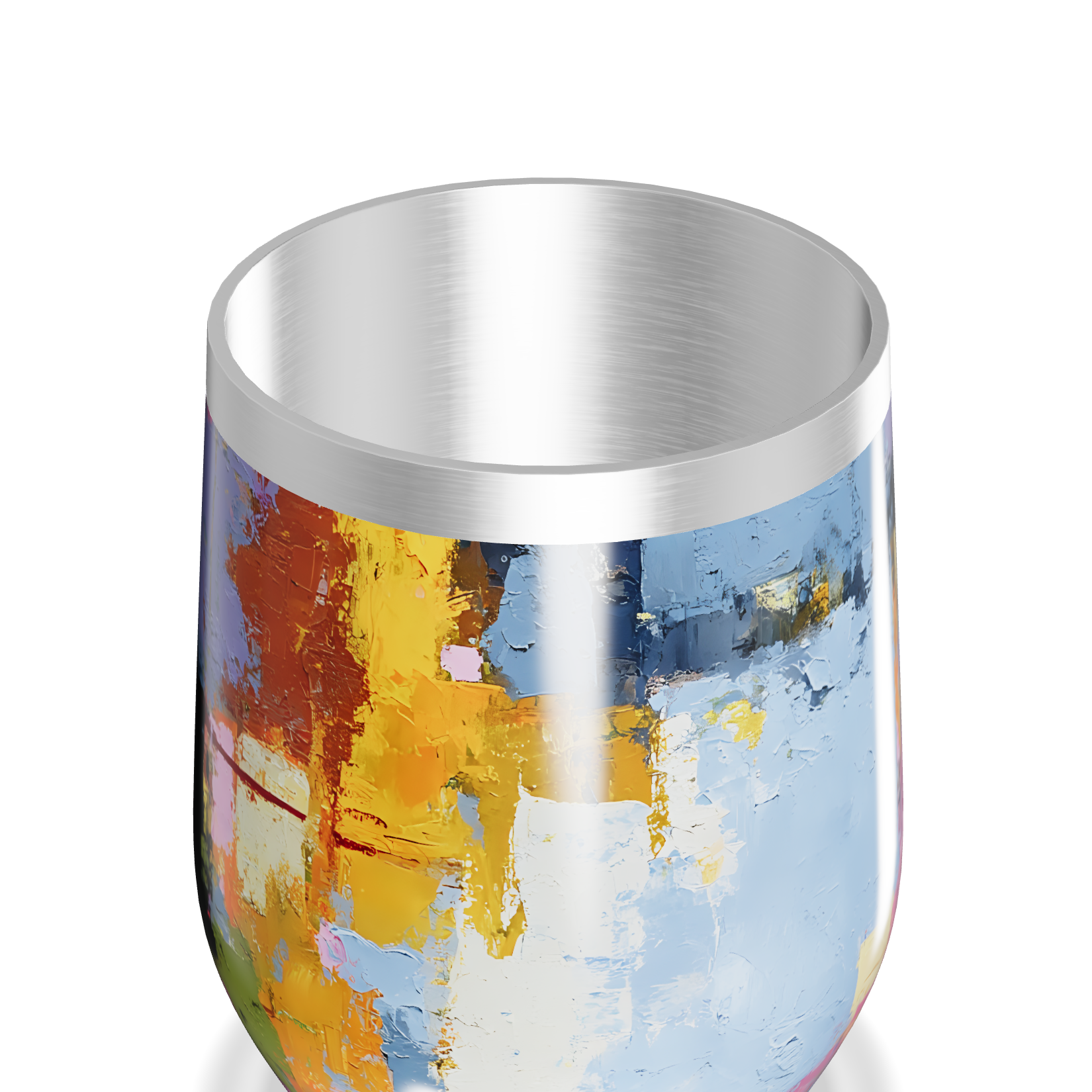 Copo Térmico Slim - Estampa Abstrata Colorida