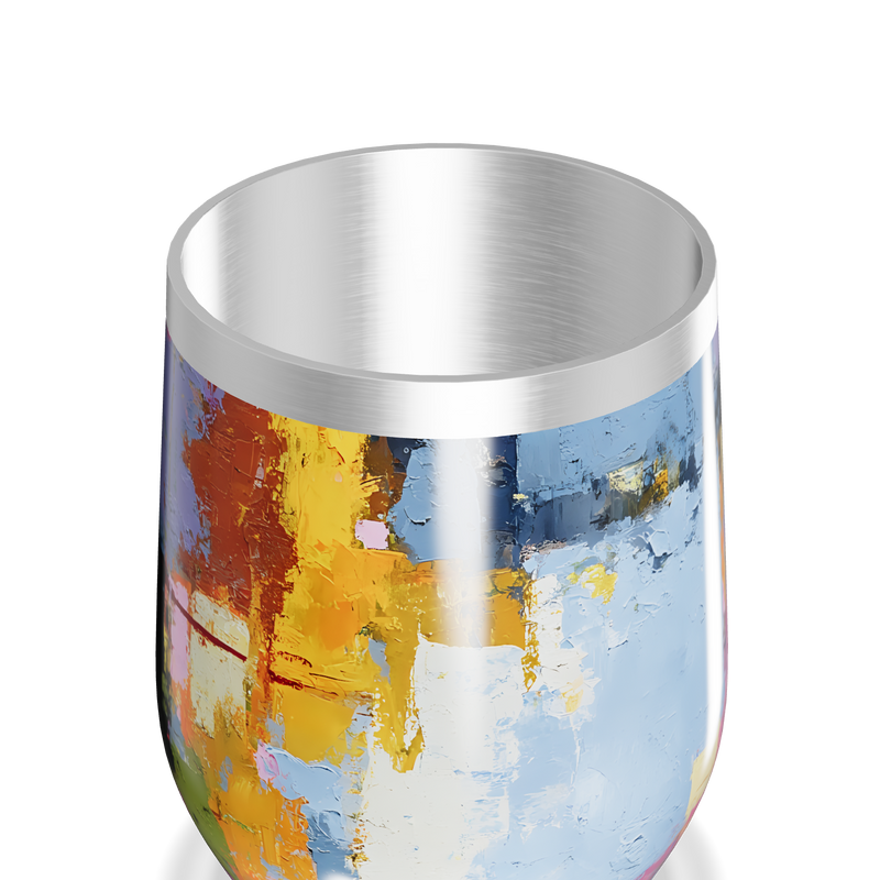 Copo Térmico Slim - Estampa Abstrata Colorida
