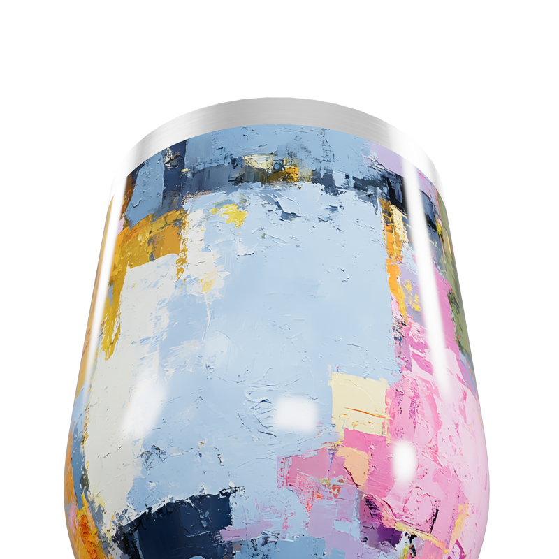 Copo Térmico Slim - Estampa Abstrata Colorida