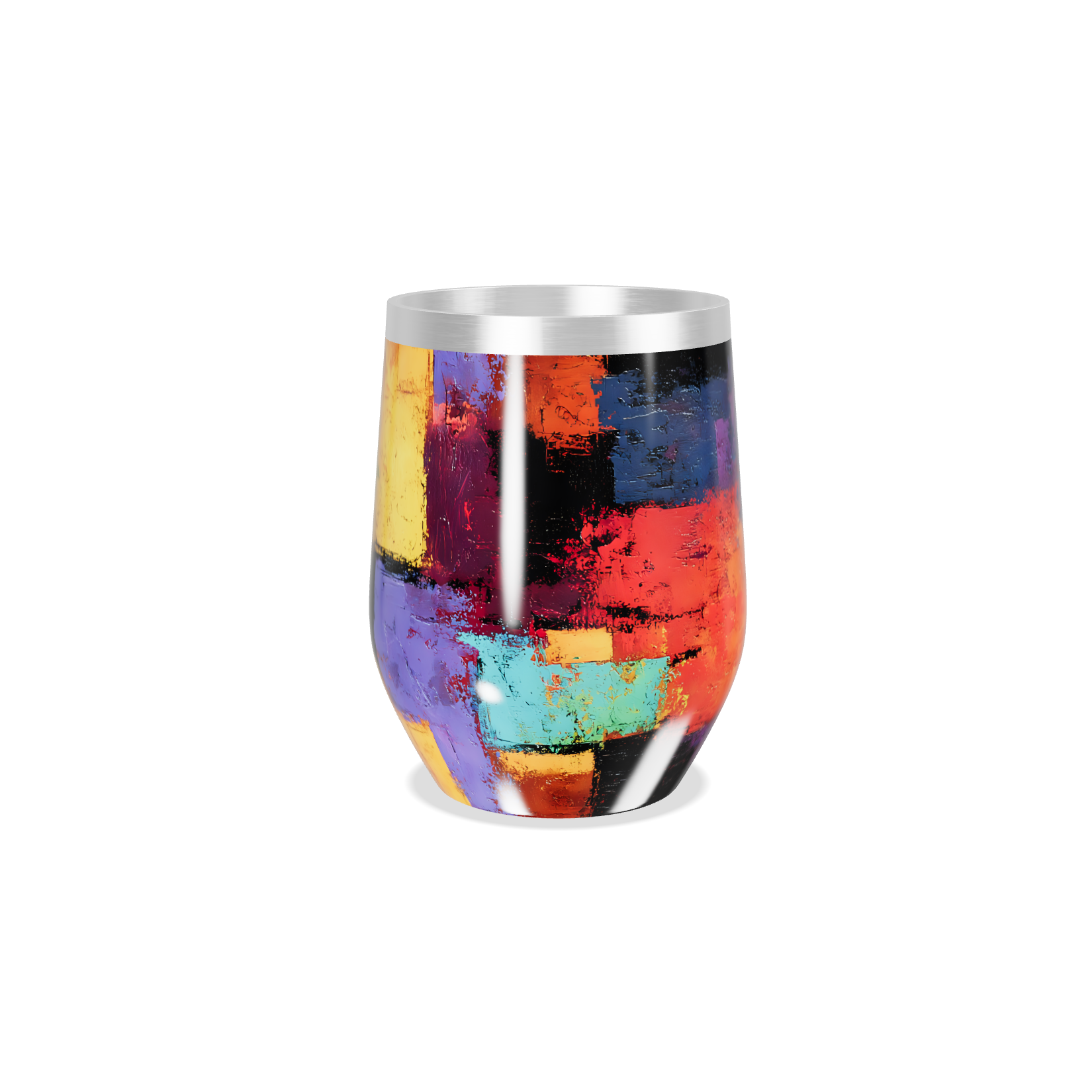 Copo Térmico Slim - Estampa Colorida Abstrata