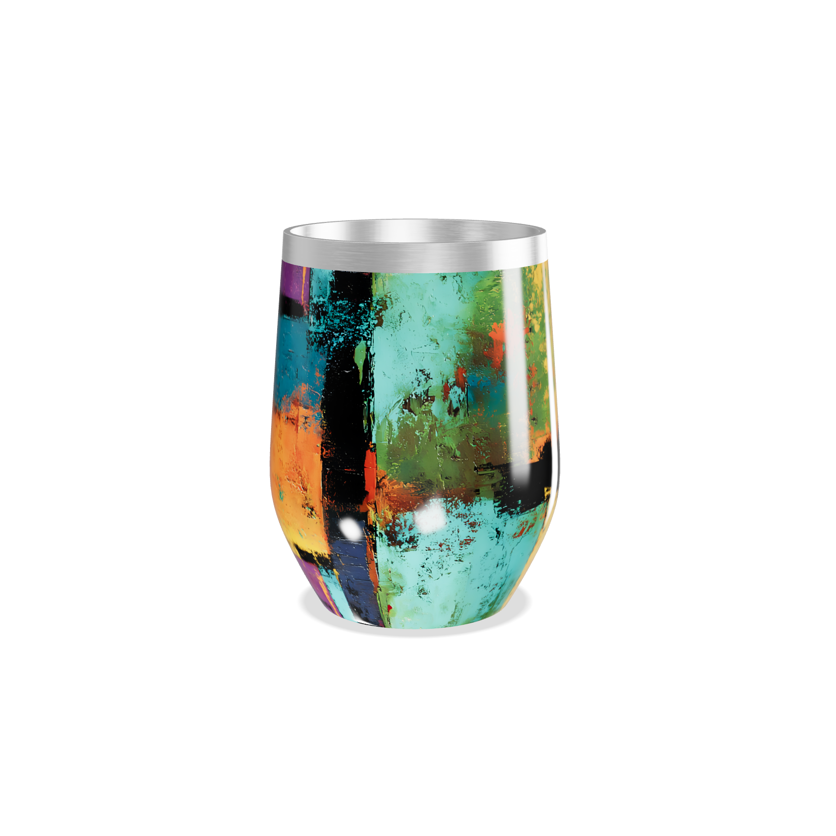 Copo Térmico Slim - Estampa Colorida Abstrata