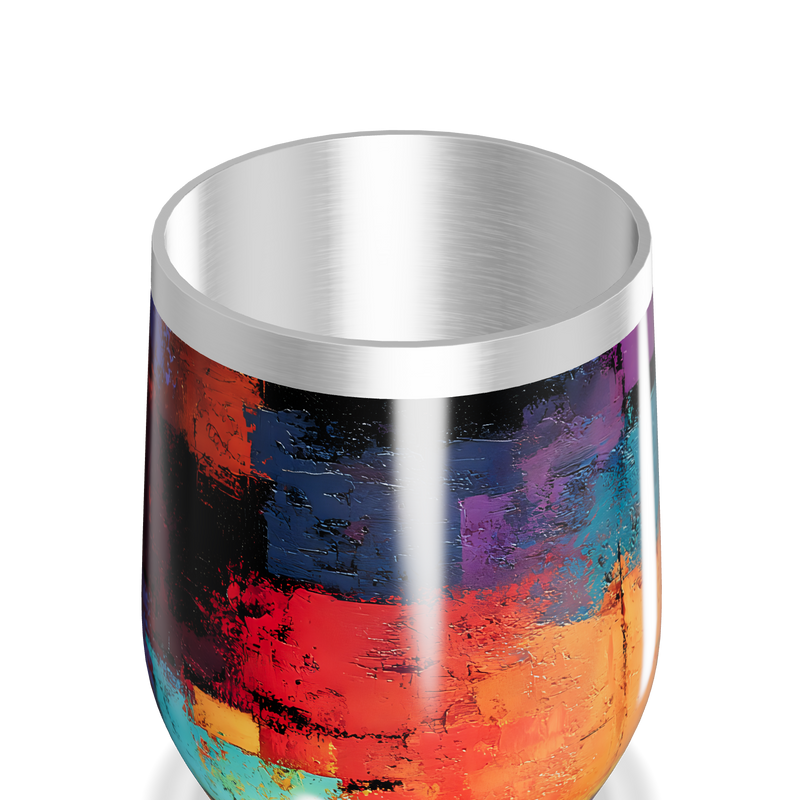 Copo Térmico Slim - Estampa Colorida Abstrata