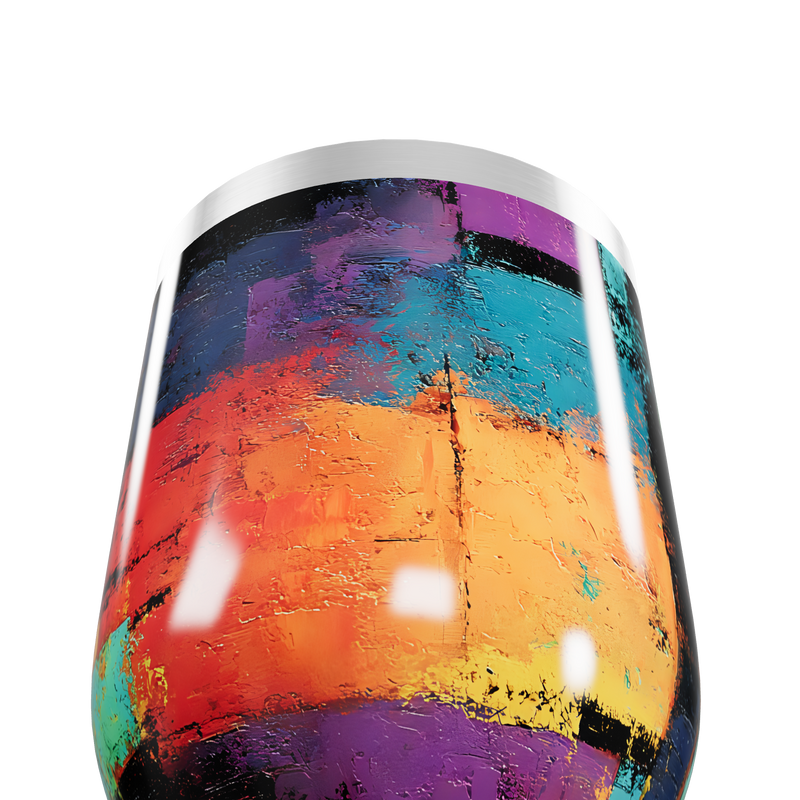 Copo Térmico Slim - Estampa Colorida Abstrata