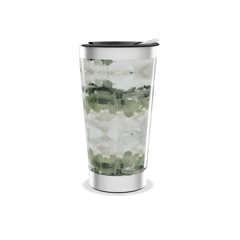 Copo Térmico - Estampa Aquarela Verde