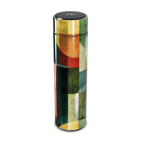 Garrafa Térmica Touch - Estampa Geométrica Colorida