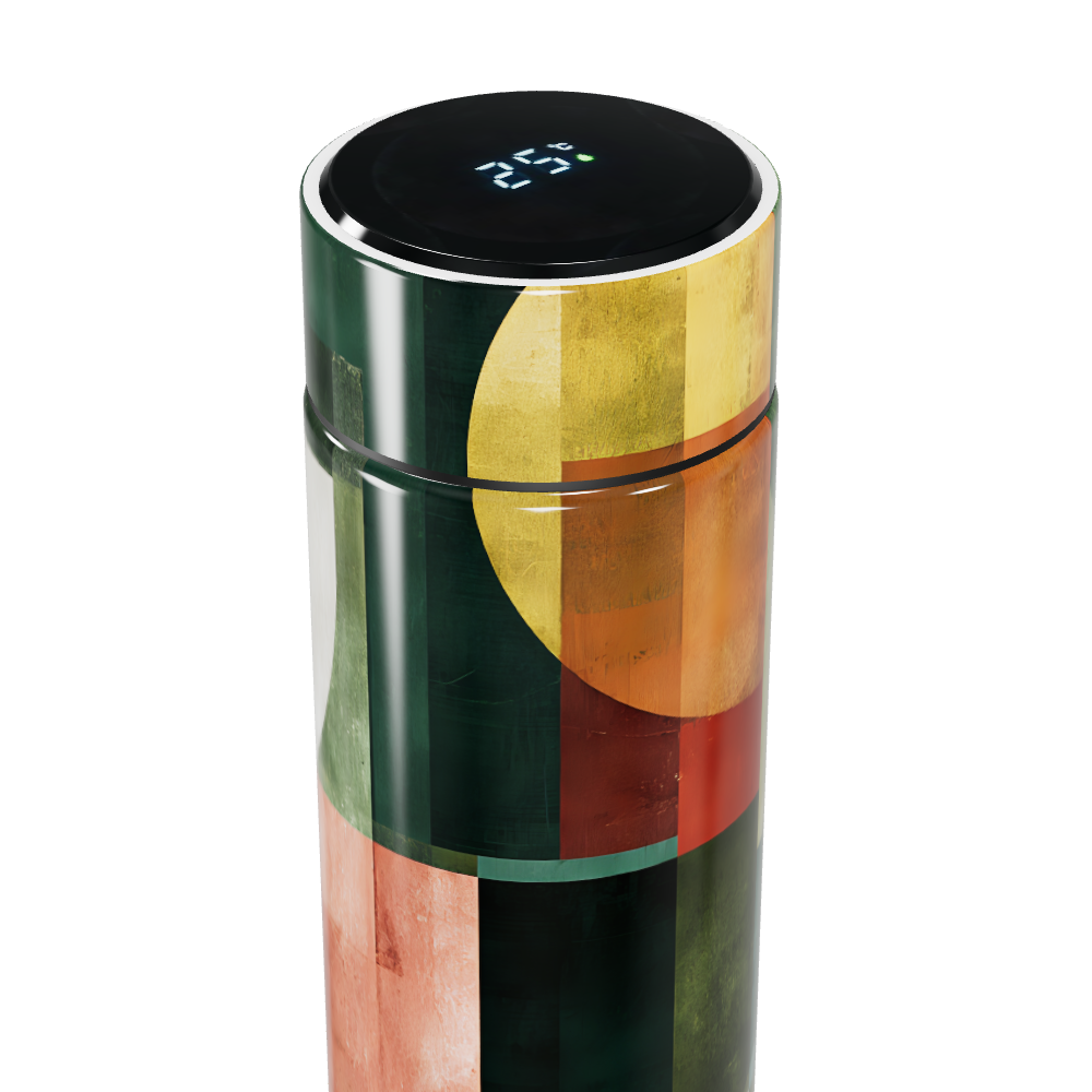 Garrafa Térmica Touch - Estampa Geométrica Colorida