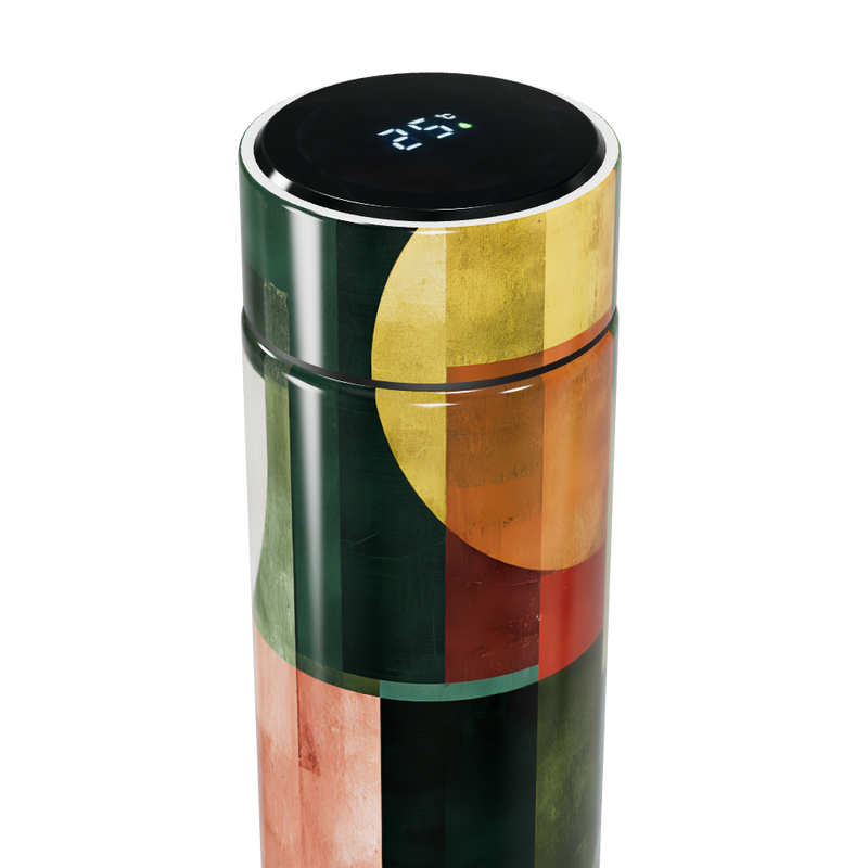 Garrafa Térmica Touch - Estampa Geométrica Colorida