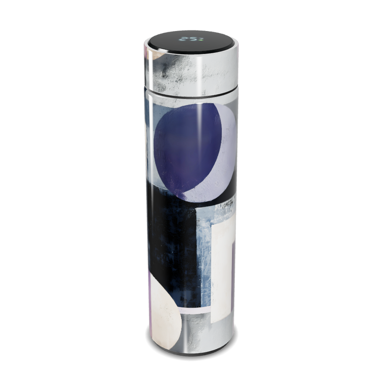 Garrafa Térmica Touch - Estampa Abstrata Azul