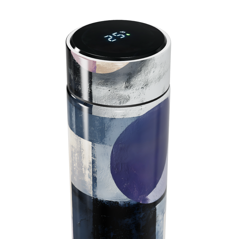 Garrafa Térmica Touch - Estampa Abstrata Azul