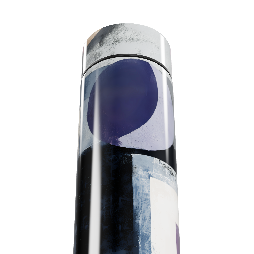 Garrafa Térmica Touch - Estampa Abstrata Azul