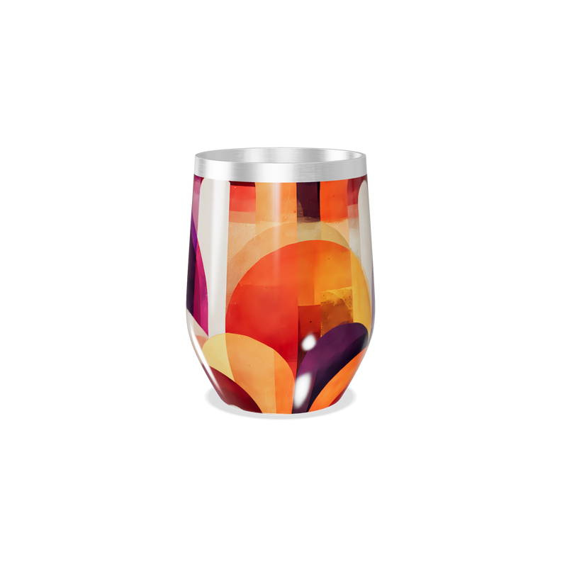 Copo Térmico Slim - Colorido Abstrato Inox