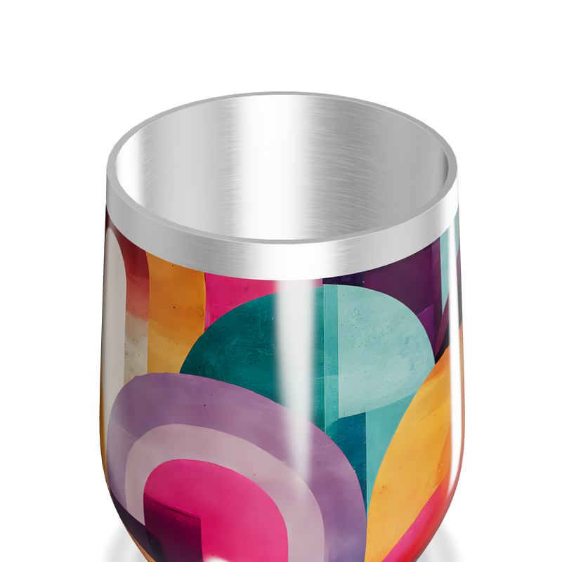 Copo Térmico Slim - Colorido Abstrato Inox