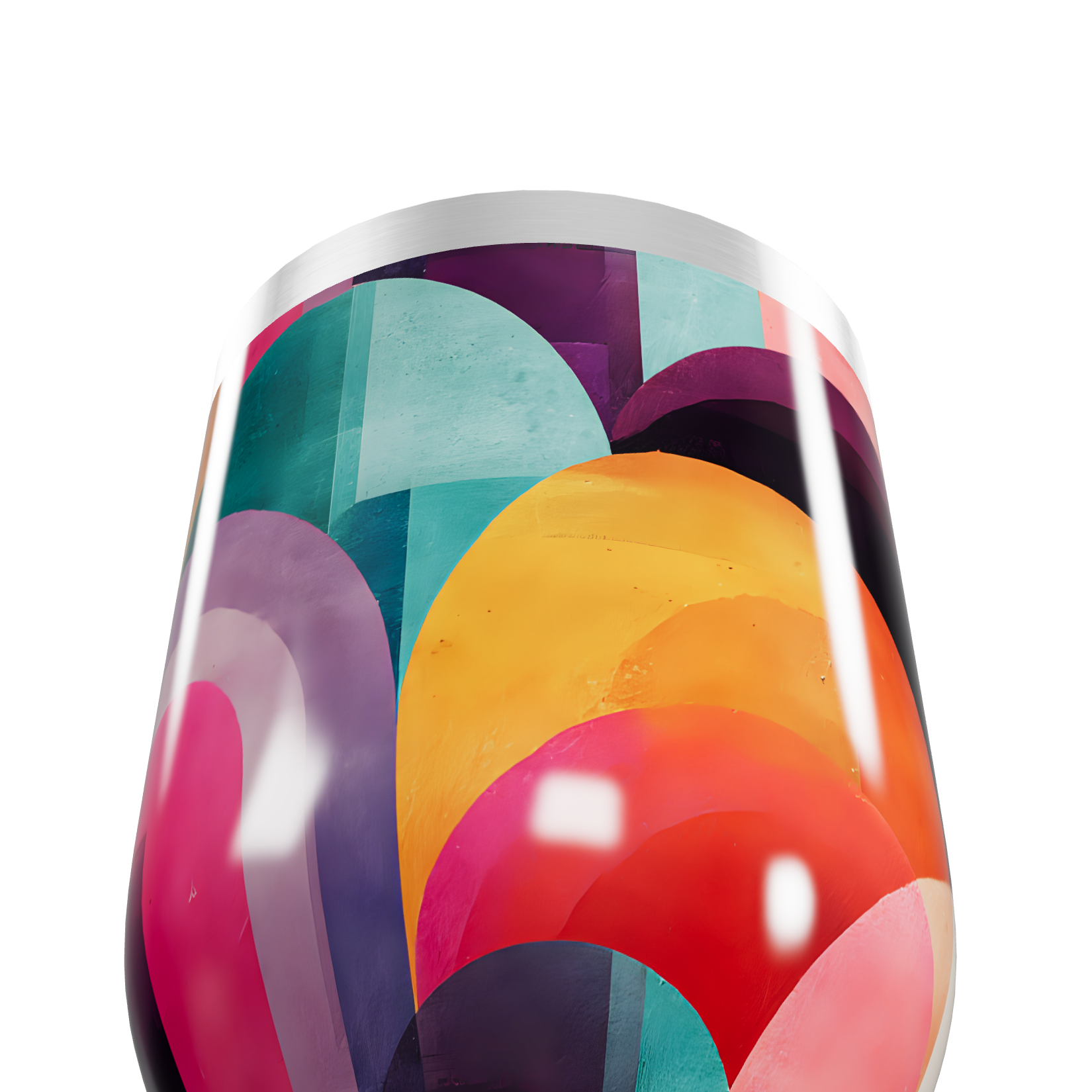 Copo Térmico Slim - Colorido Abstrato Inox