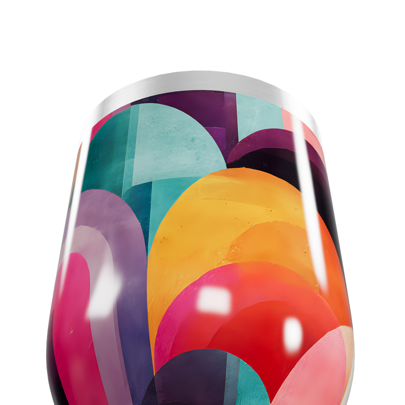 Copo Térmico Slim - Colorido Abstrato Inox