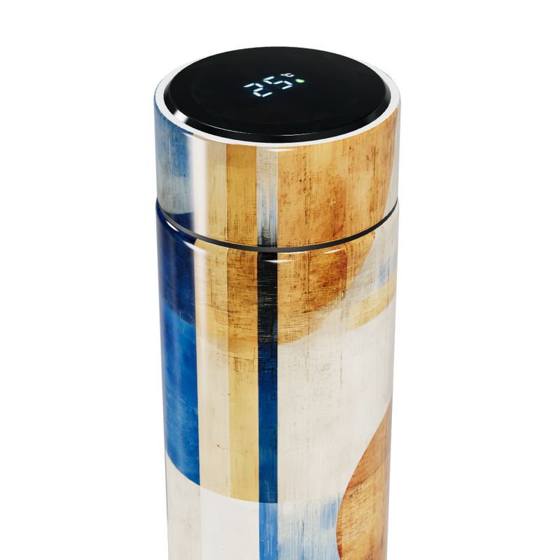 Garrafa Térmica Touch - Estampa Geométrica Colorida