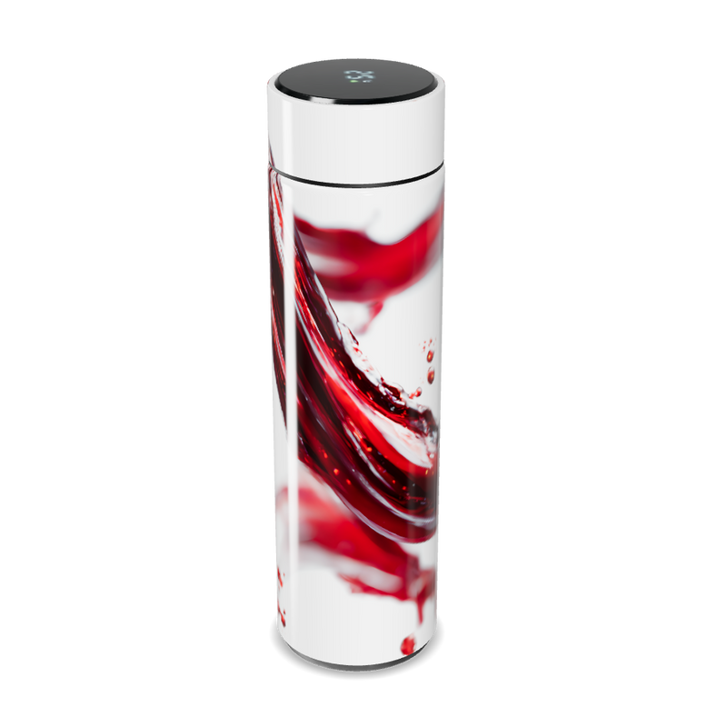 Garrafa Térmica Touch - Branco com Estampa Vermelha