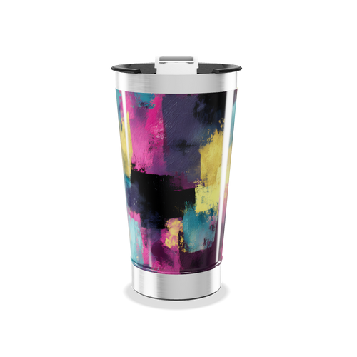 Copo Térmico - Estampa Abstrata Colorida