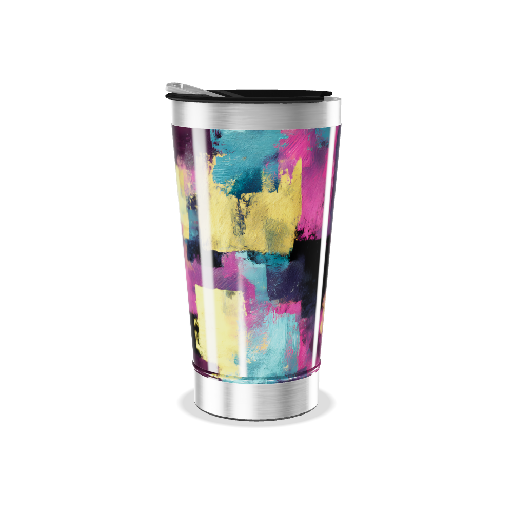 Copo Térmico - Estampa Abstrata Colorida