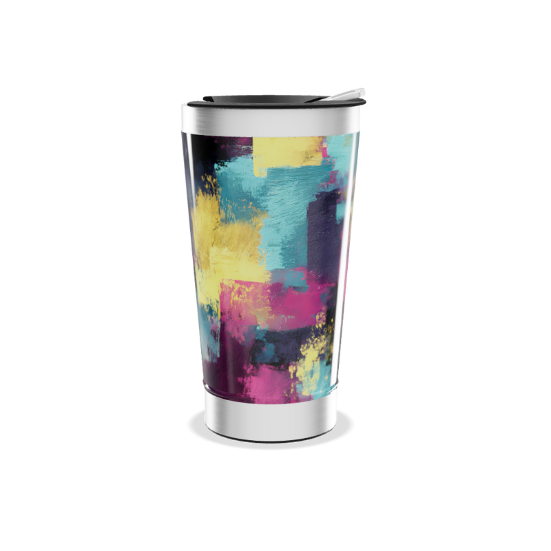 Copo Térmico - Estampa Abstrata Colorida