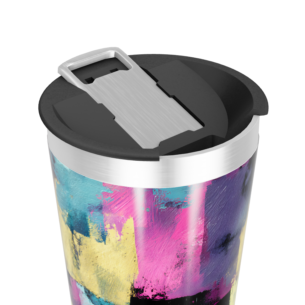 Copo Térmico - Estampa Abstrata Colorida