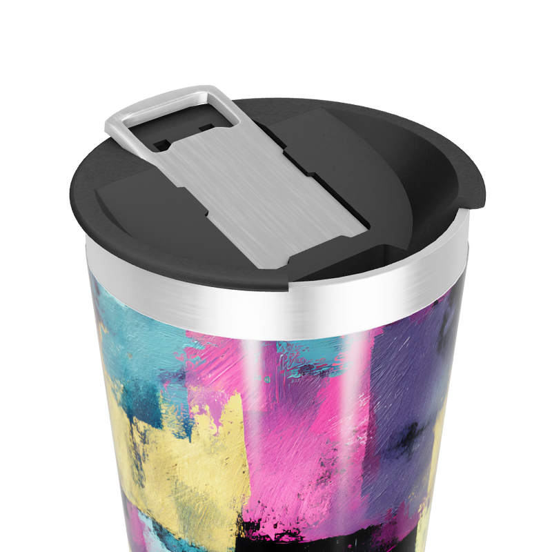 Copo Térmico - Estampa Abstrata Colorida