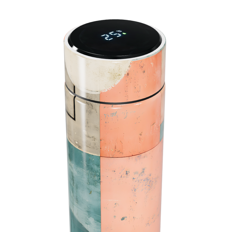 Garrafa Térmica Touch - Estampa Geométrica Colorida