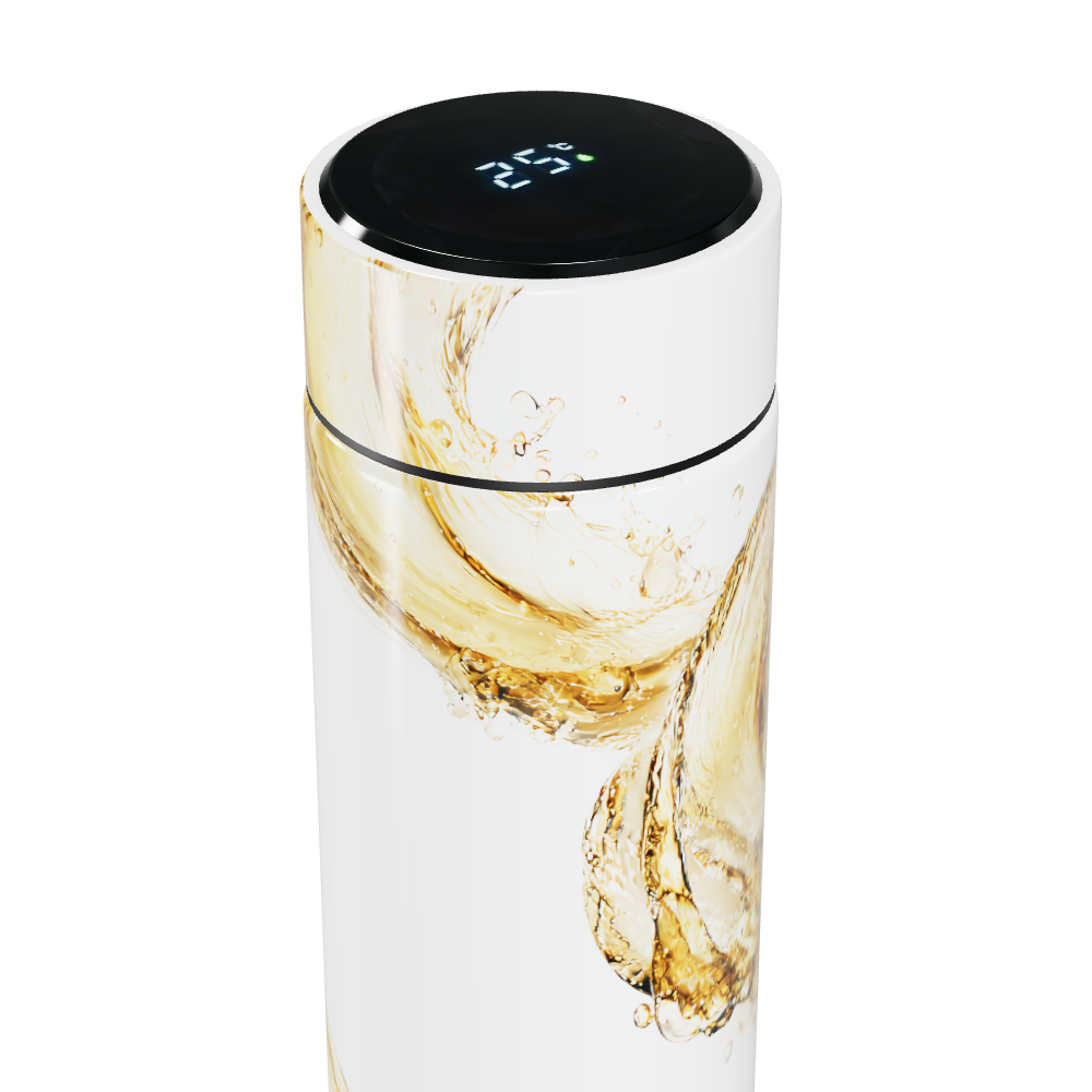 Garrafa Térmica Touch - Branca Design Fluido