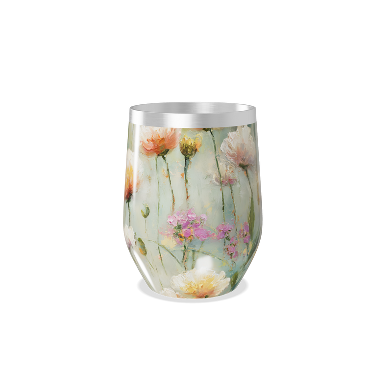 Copo Térmico Slim - Floral Colorido Inox