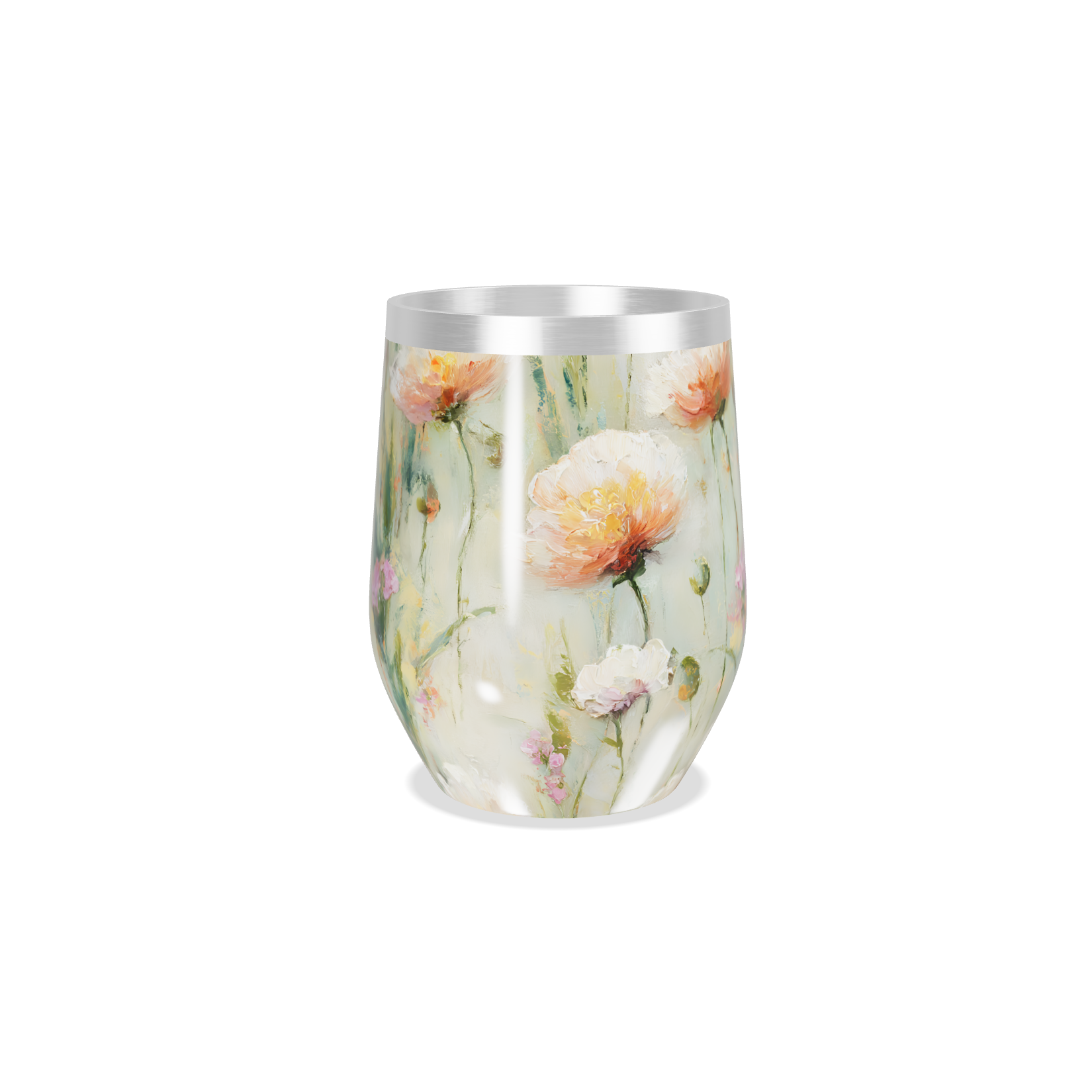 Copo Térmico Slim - Floral Colorido Inox