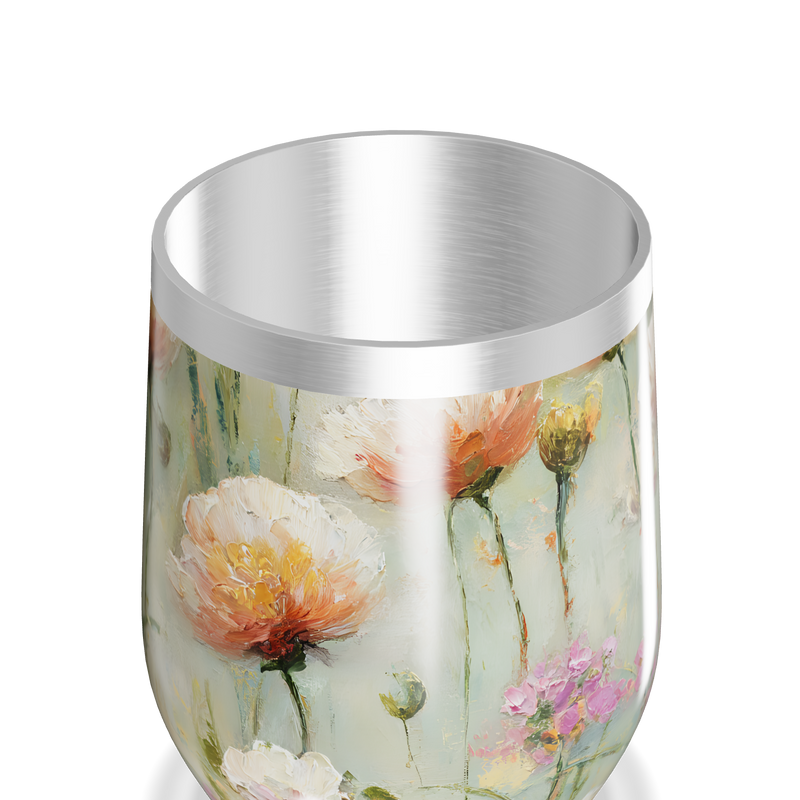 Copo Térmico Slim - Floral Colorido Inox