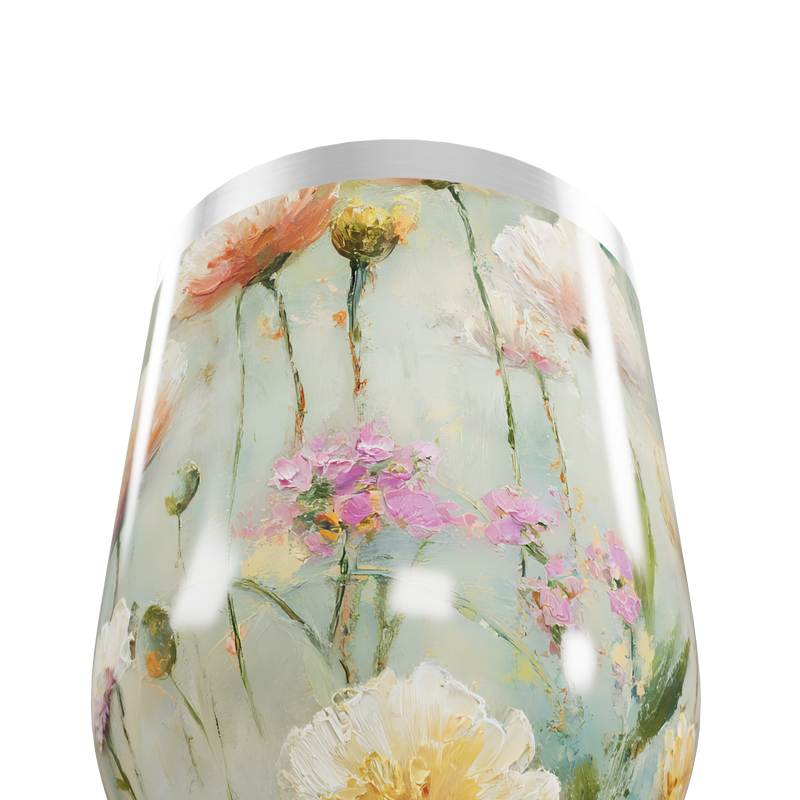 Copo Térmico Slim - Floral Colorido Inox