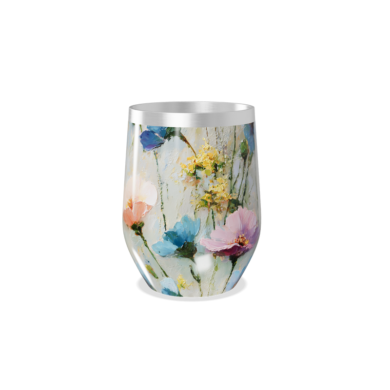 Copo Térmico Slim - Floral colorido aço inox