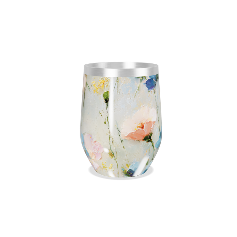 Copo Térmico Slim - Floral colorido aço inox