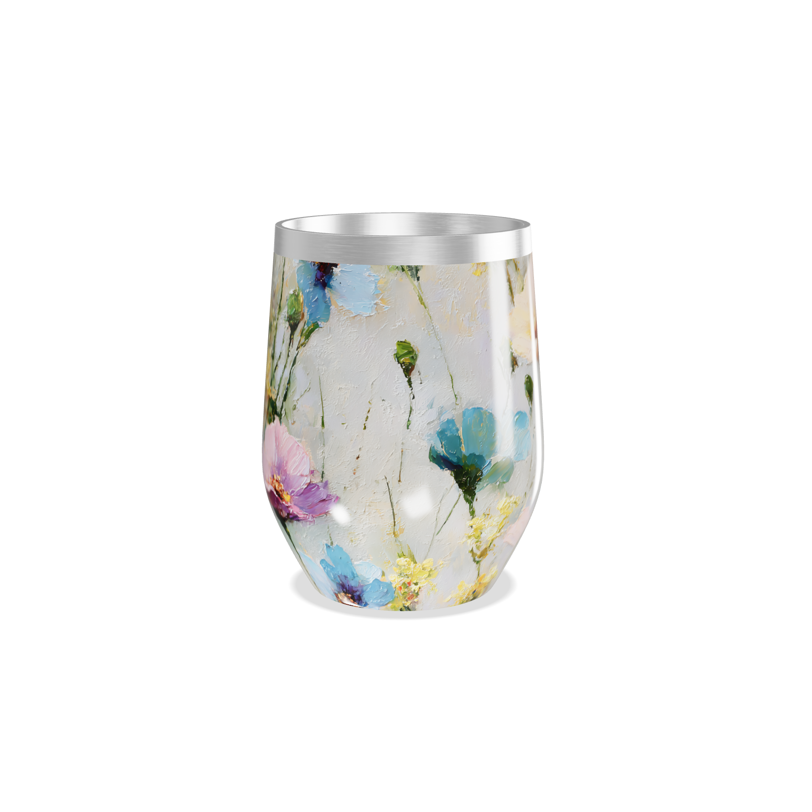 Copo Térmico Slim - Floral colorido aço inox