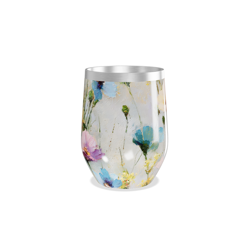 Copo Térmico Slim - Floral colorido aço inox