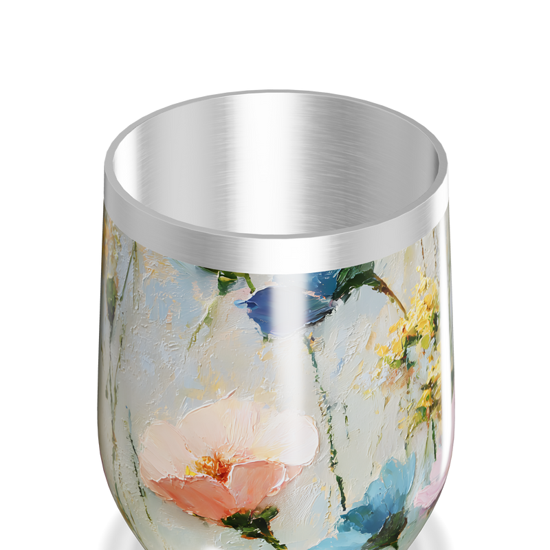 Copo Térmico Slim - Floral colorido aço inox