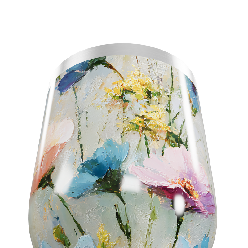 Copo Térmico Slim - Floral colorido aço inox